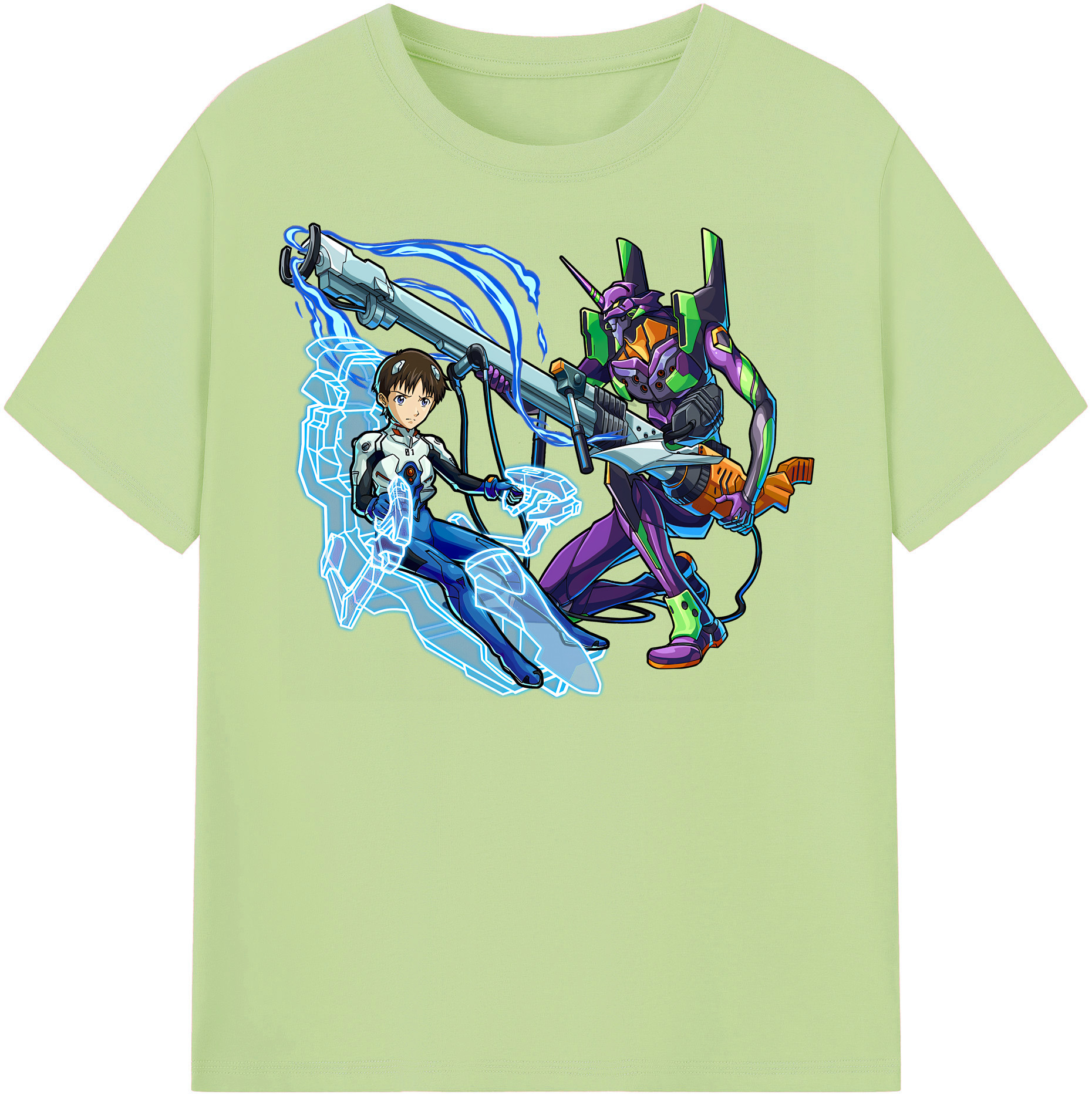 （画像用） EVA 新世紀エヴァンゲリオン 綿100％半袖Tシャツ（フロントプリント）